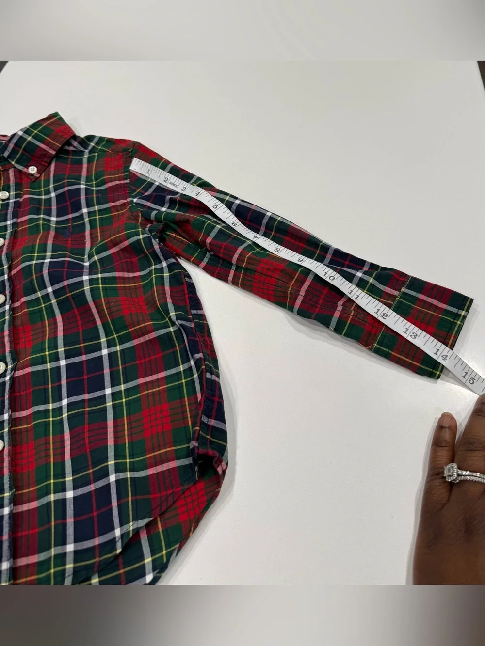 Ralph Lauren Boys Christmas 4T Plaid Button-Down Long Sleeve Shirt